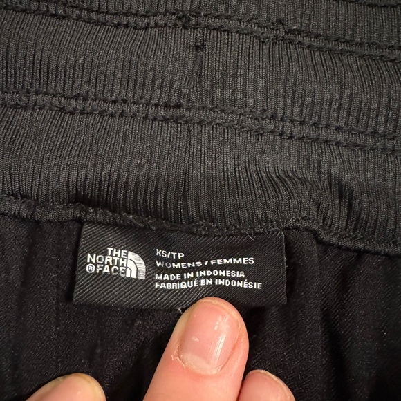 The North Face Cropped Pants Womens XS Black Sweat Drawstring Pockets - Picture 4 of 5